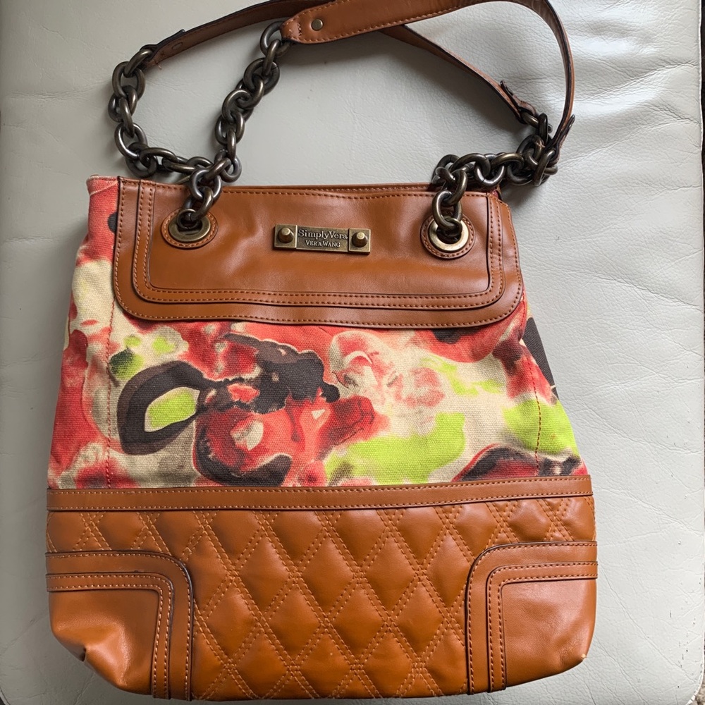 Simply Vera Floral & Leather Purse